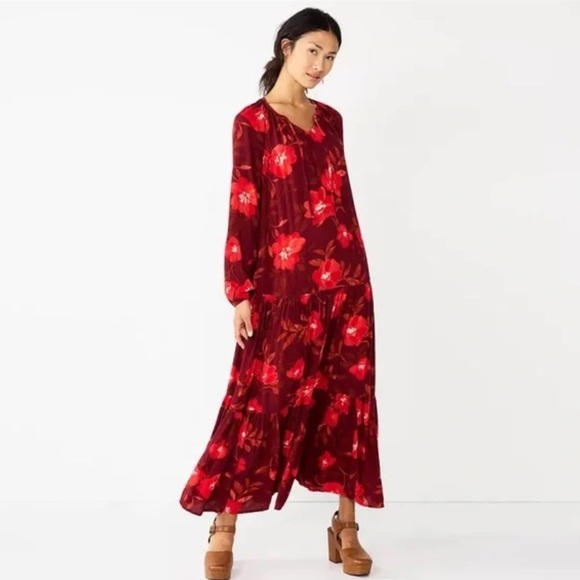 Sonoma Dresses & Skirts - Sonoma Floral Boho Tiered Maxi Dress